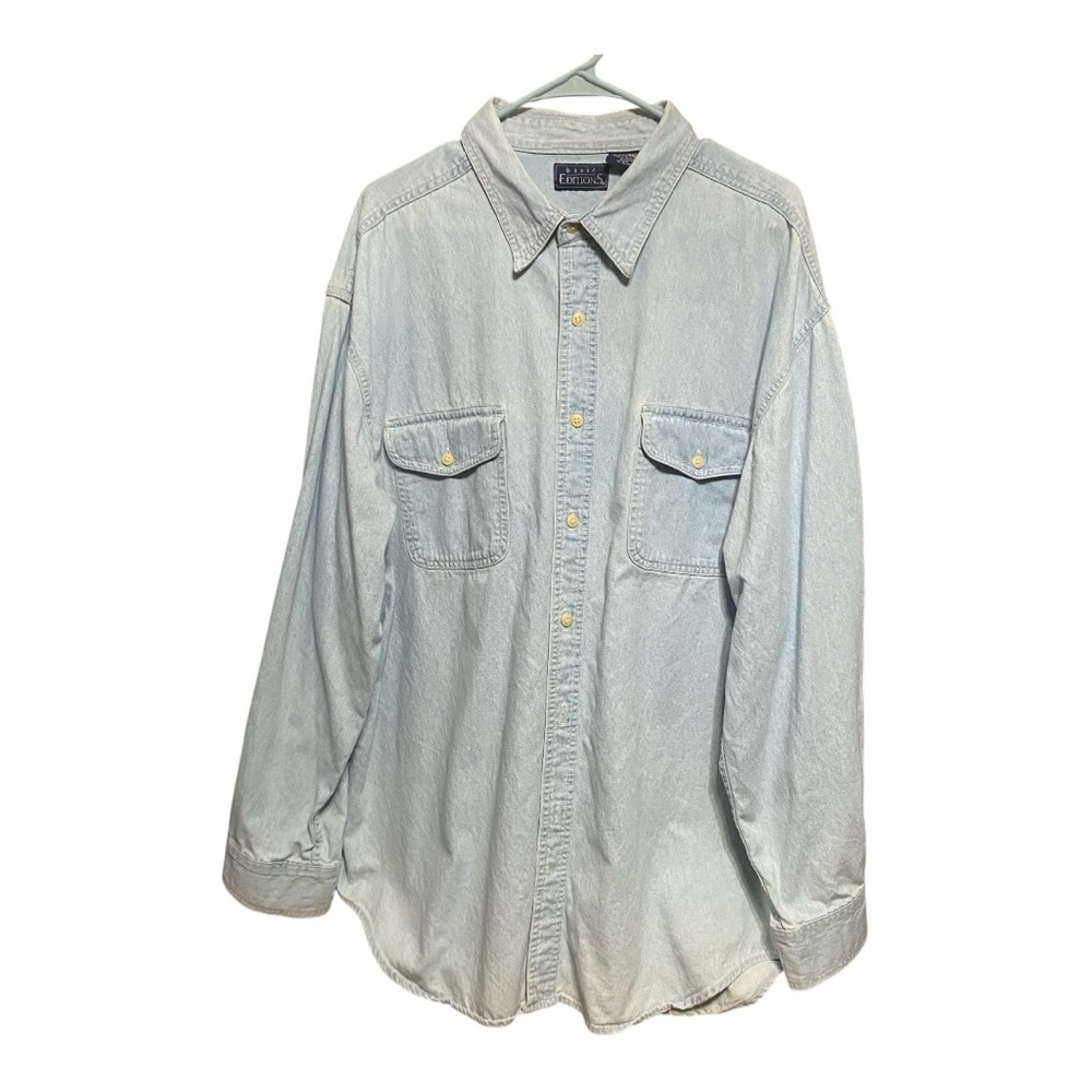 Mens Casual Denim Shirt XL